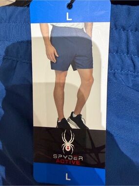 Spyder Men's Royal Blue Athletic Swim Shorts